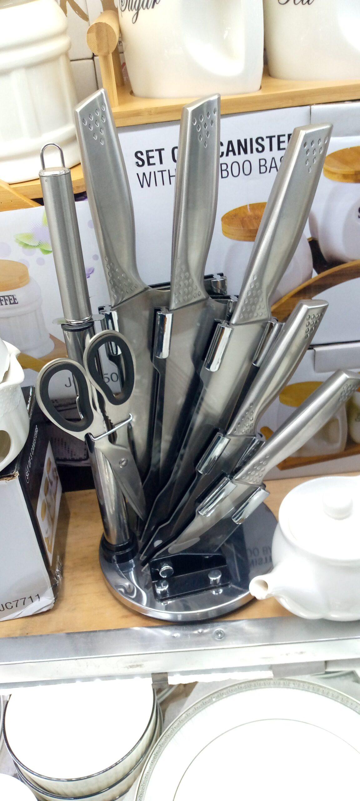 Stainless steel knives.