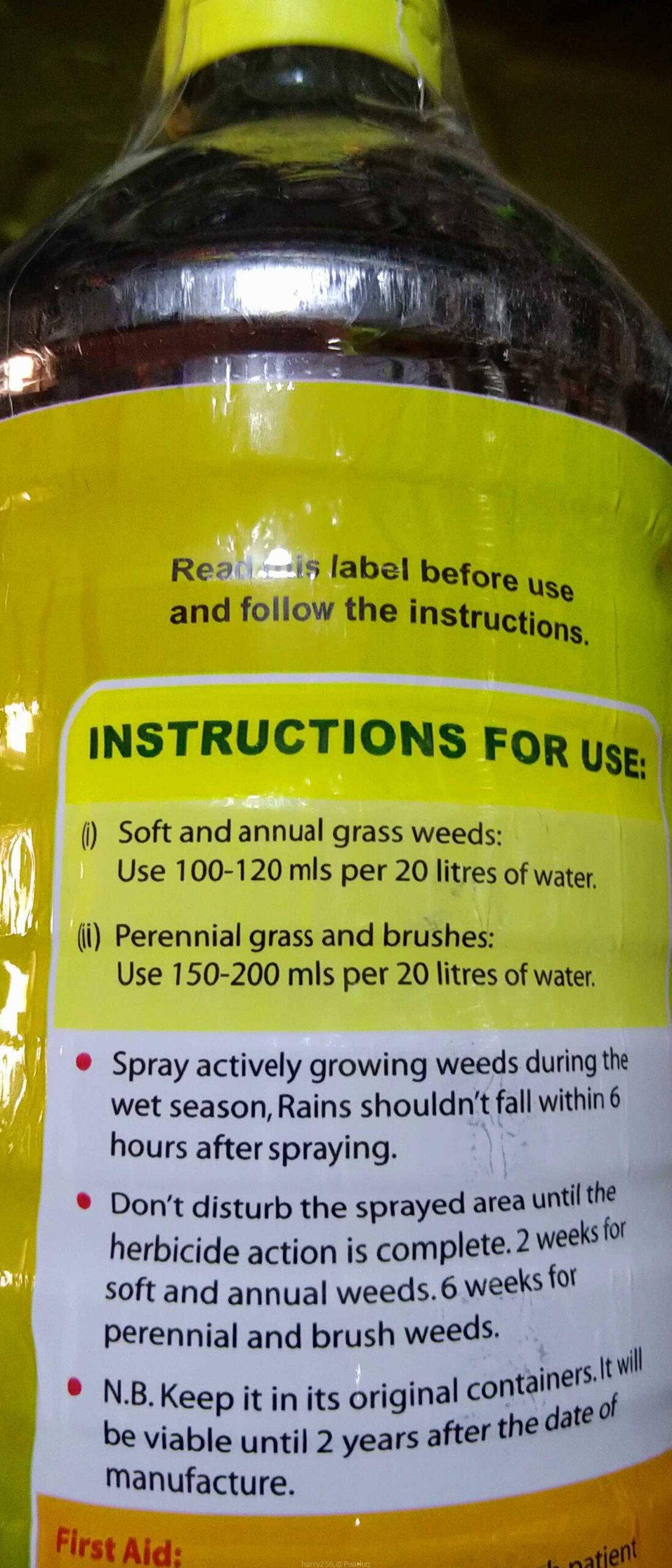 Grass and weed killers