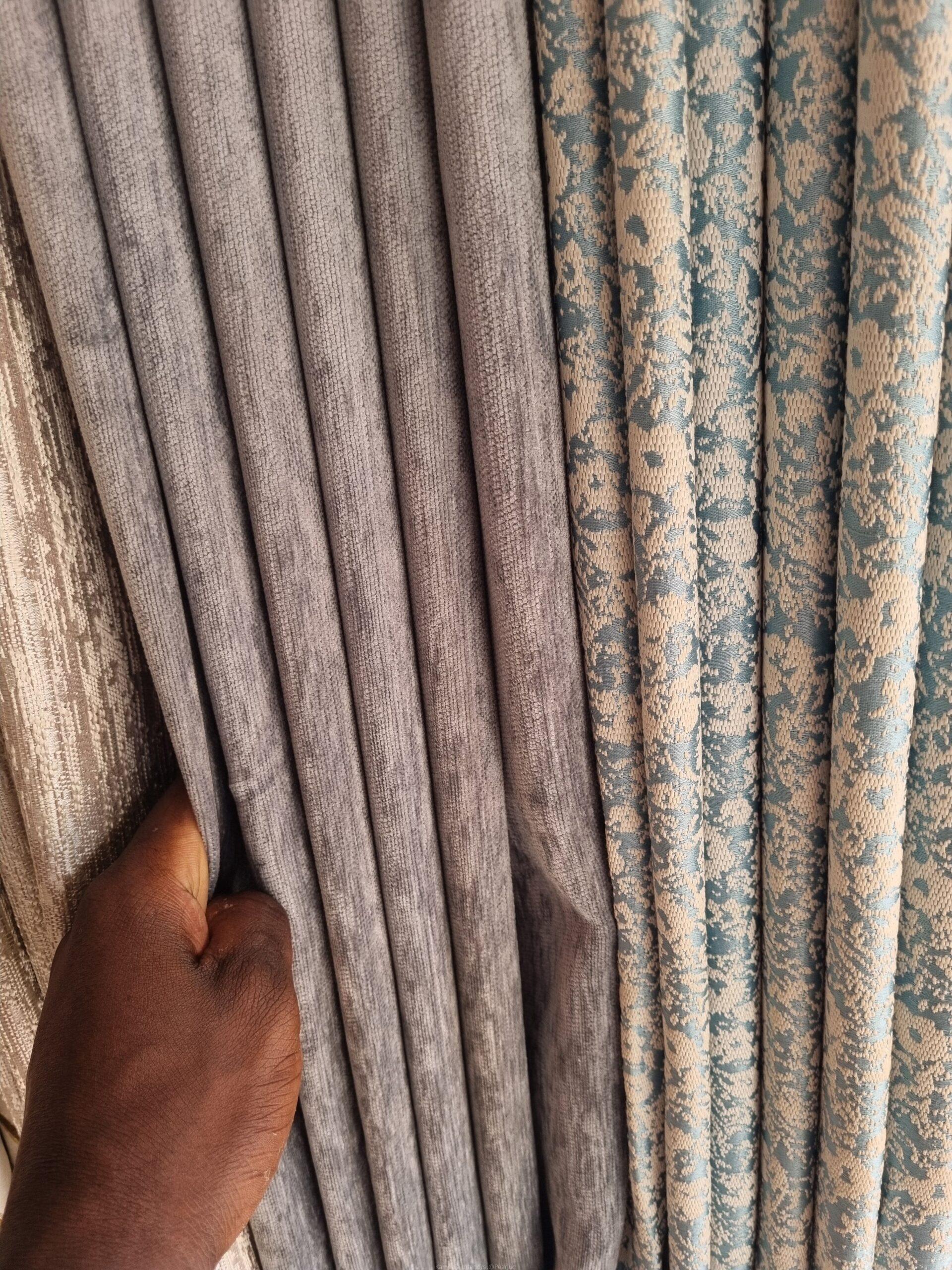 Curtains in different fabrics