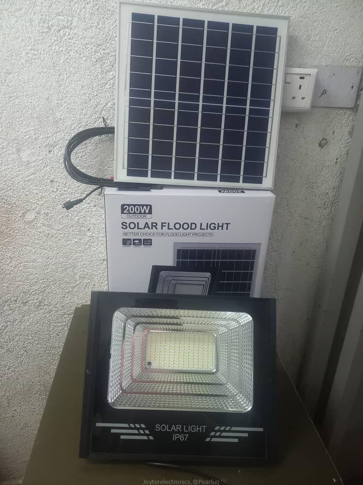 Solar flood lights.