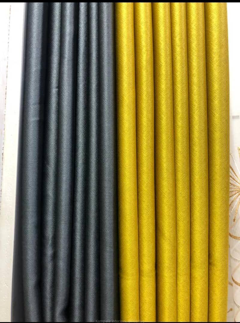 Curtains in different fabrics