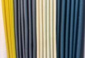Curtains in different fabrics