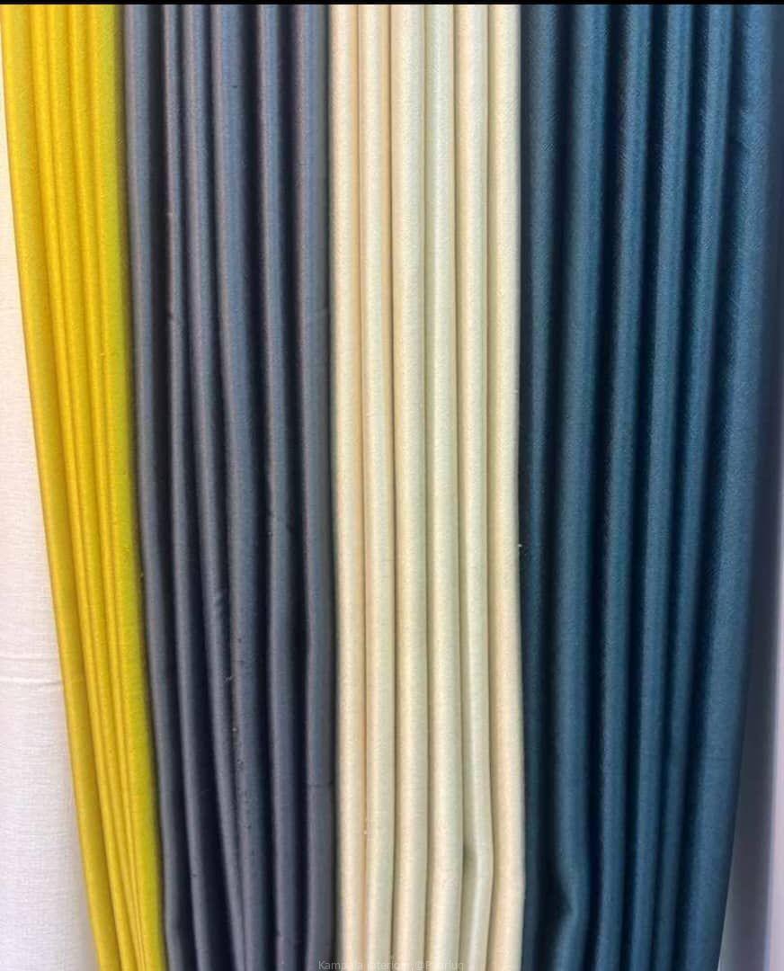 Curtains in different fabrics