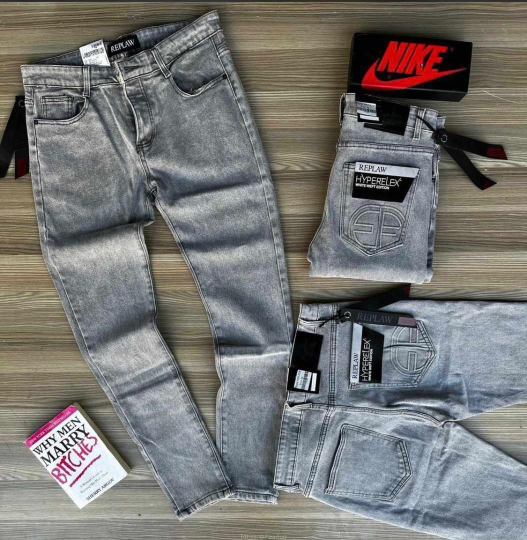 Men’s jeans and sweater pants