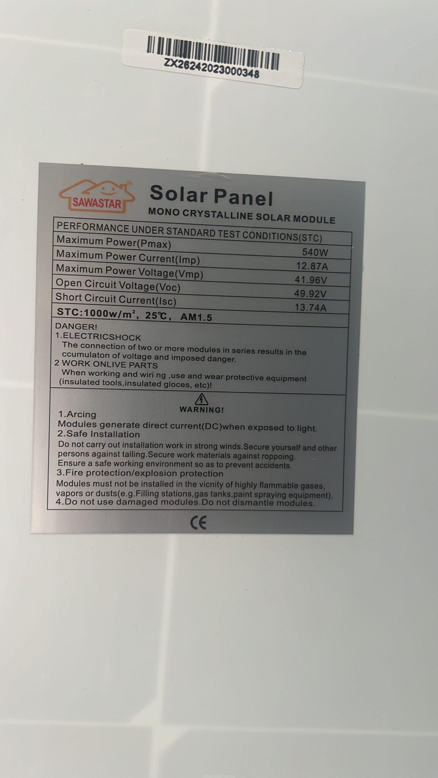 Solar panel 540
