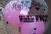 Balloons surprises nice gifts birthdays freshly