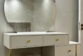 Nice looking dressing mirrors and chair L shape design