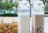 Arcyllic milk transparent storage bottle