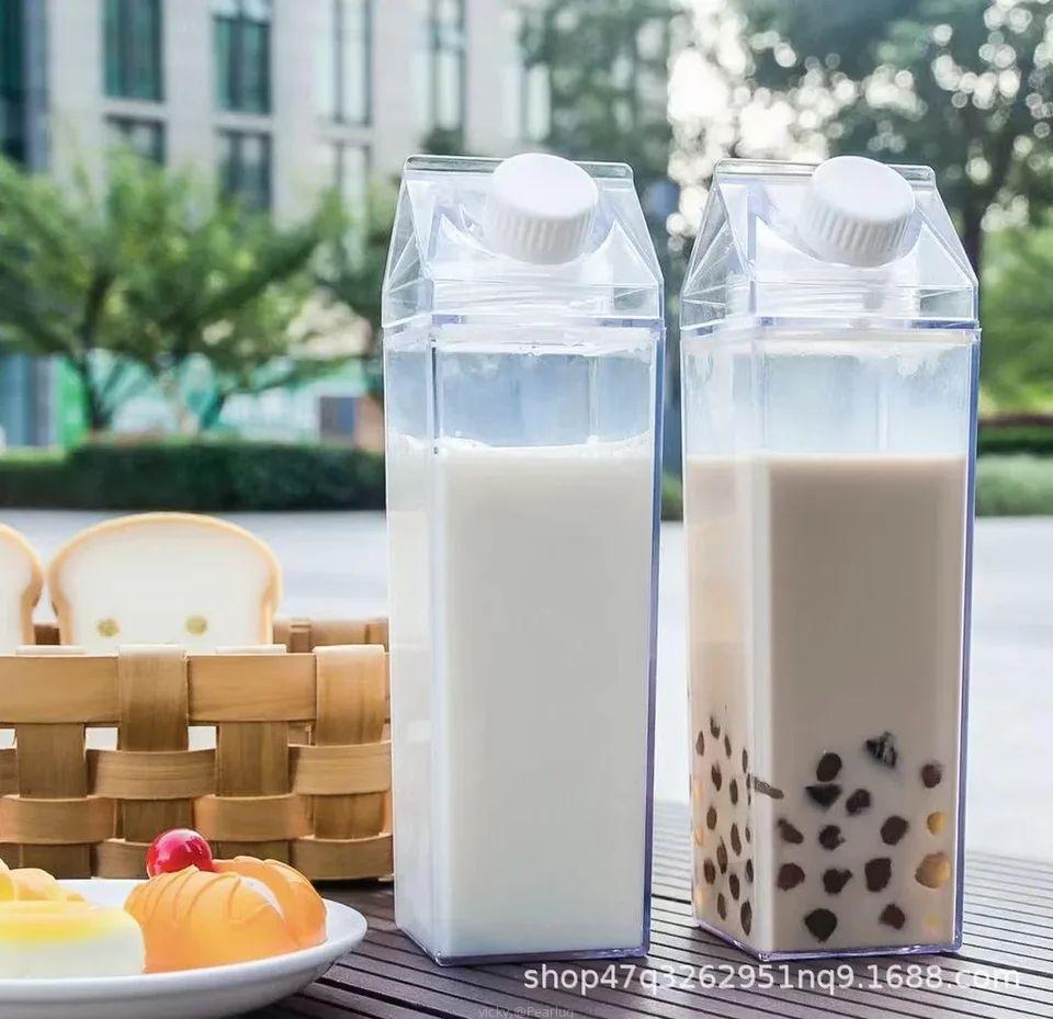 Arcyllic milk transparent storage bottle