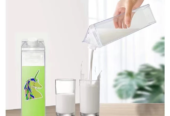 Arcyllic milk transparent storage bottle