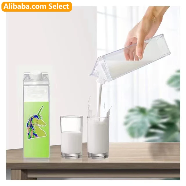 Arcyllic milk transparent storage bottle