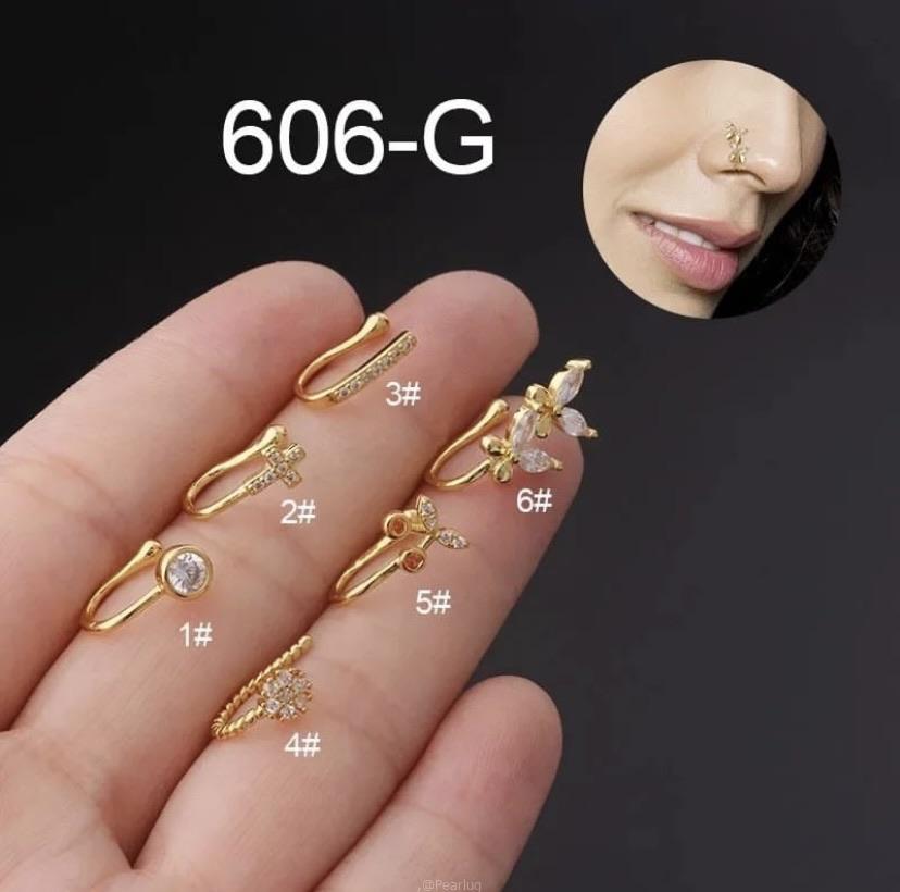 Gold and silver Nose Clips