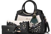 3 piece leather lady bags