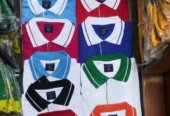 Collar and round neck t-shirt