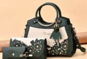 3 piece leather lady bags