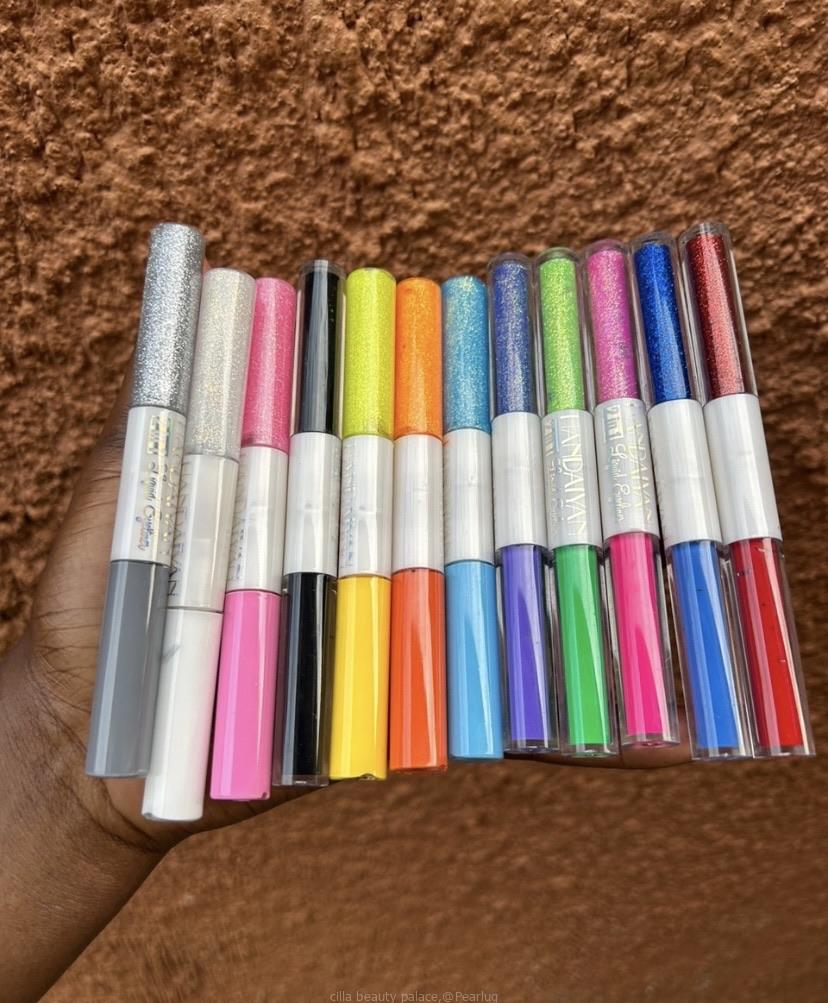 Colored and glitter eye liners