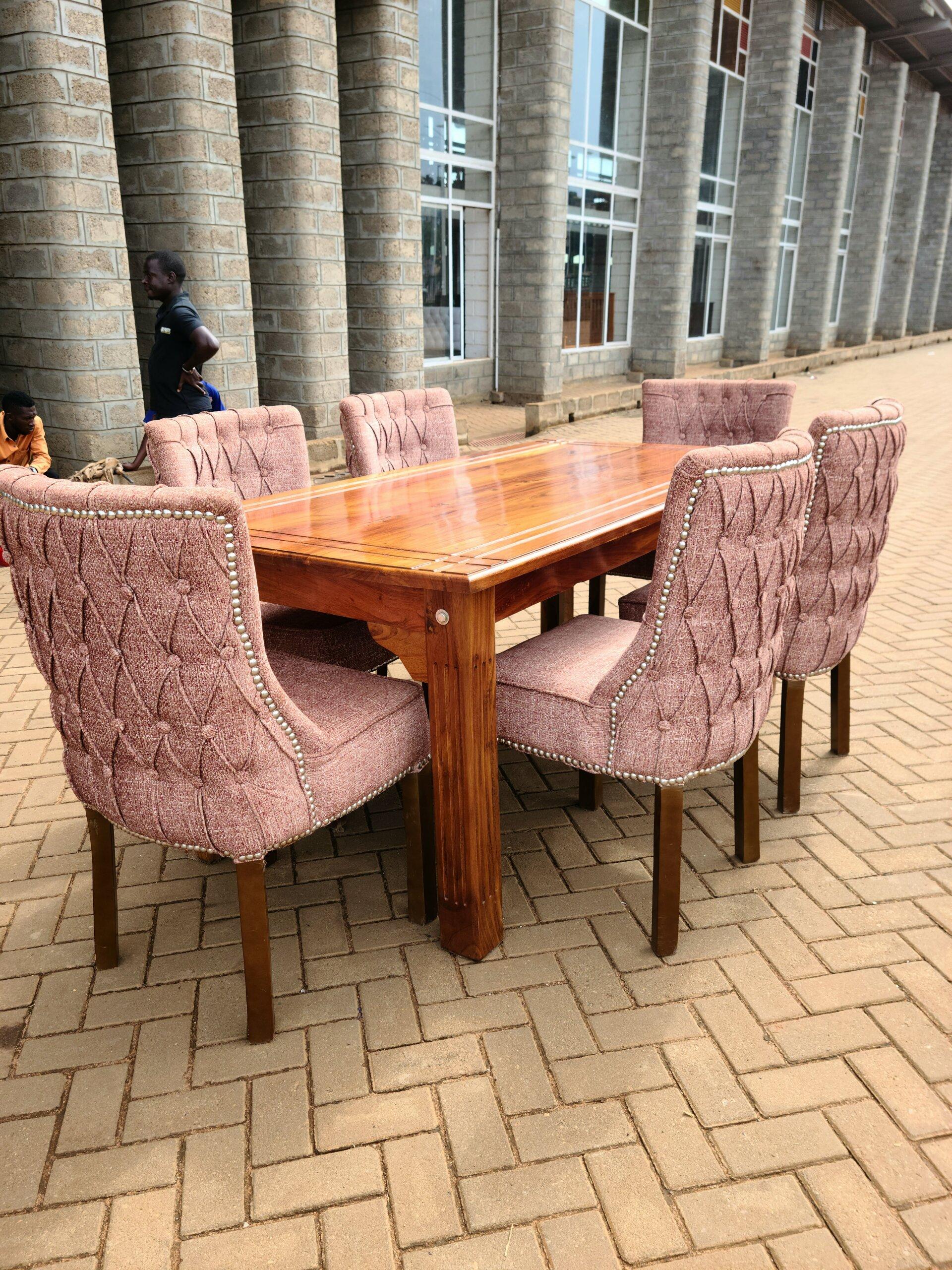 Dining table six chairs