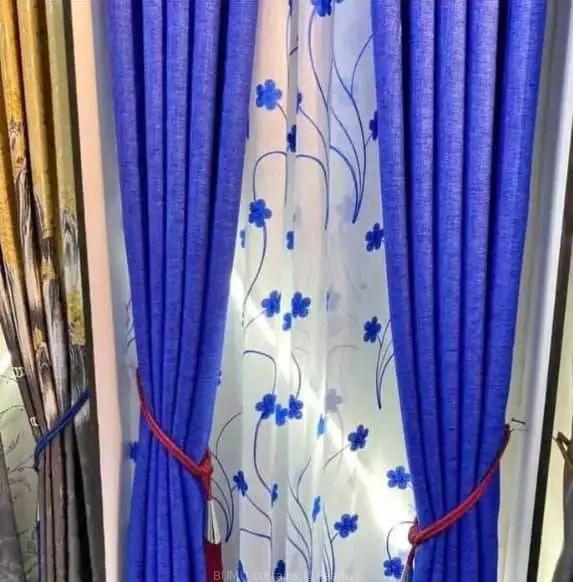 Blue curtains