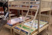 Modern solid triple decker bed