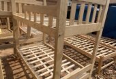 Bending double decker bunk bed