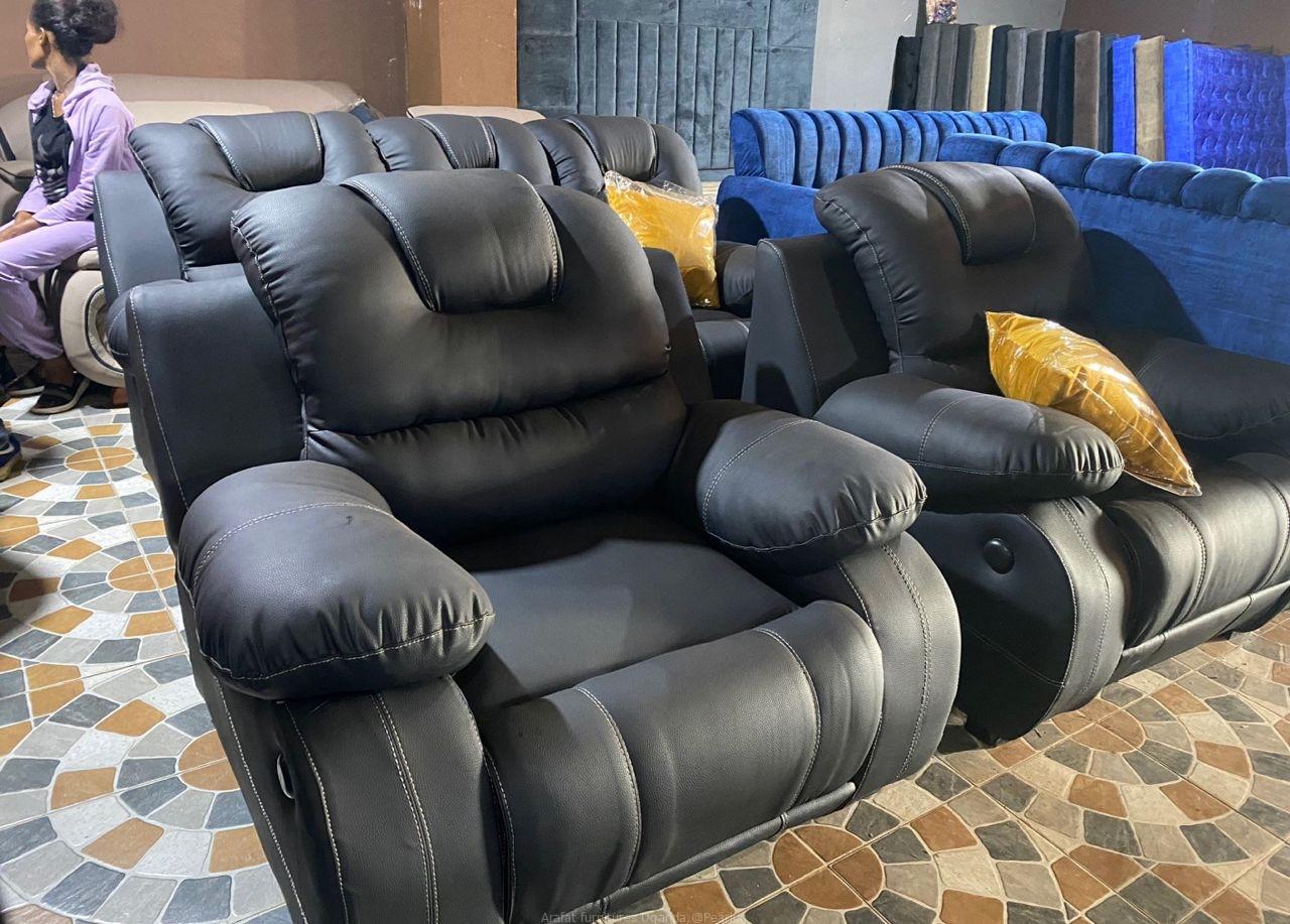 Pure leather sofa set