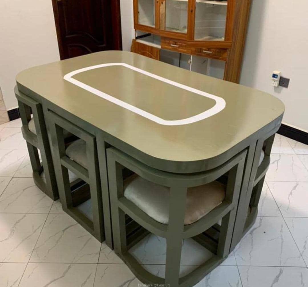 Storage dinning six seater