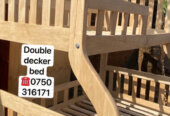 Bending double decker bunk bed