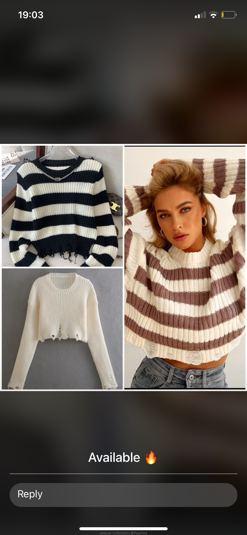 Ladies’ crop sweaters