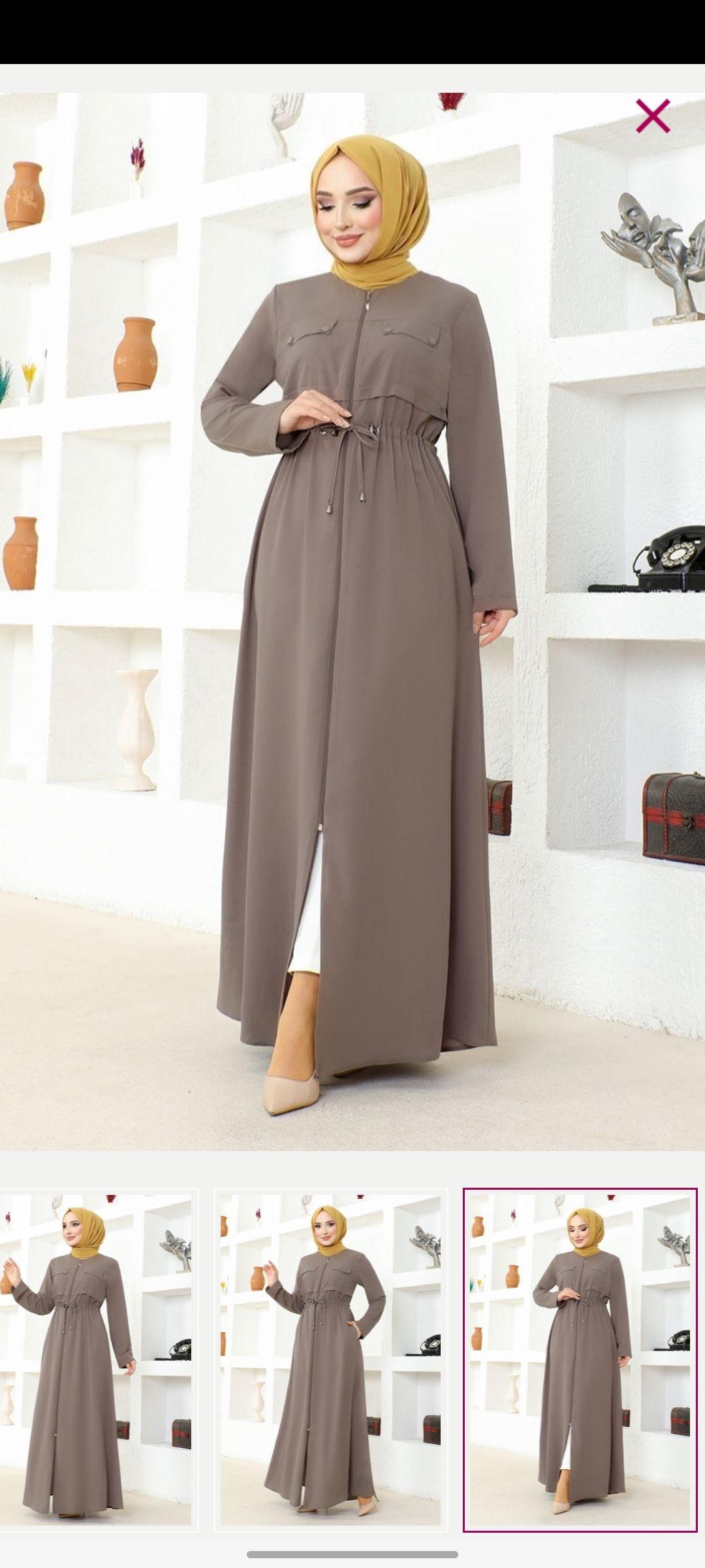FRONT ZIPPER HIJABS WITH WAIST WRAP