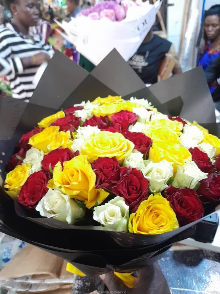 Birthday cakes balloons flowers red roses