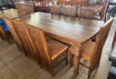 Solid 8 seater mugavu dining set