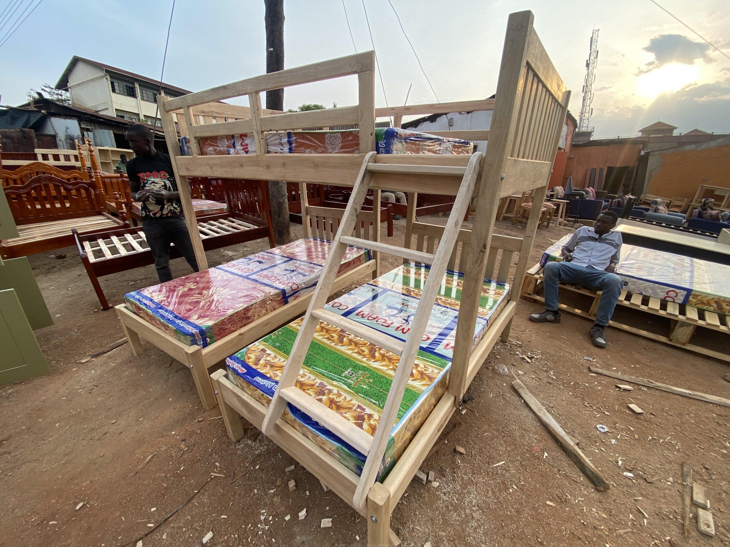 Modern solid triple decker bed