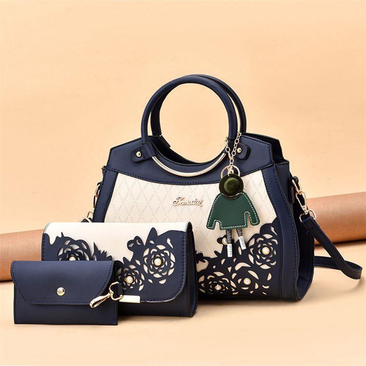 3 piece leather lady bags