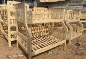 Bending double decker bunk bed
