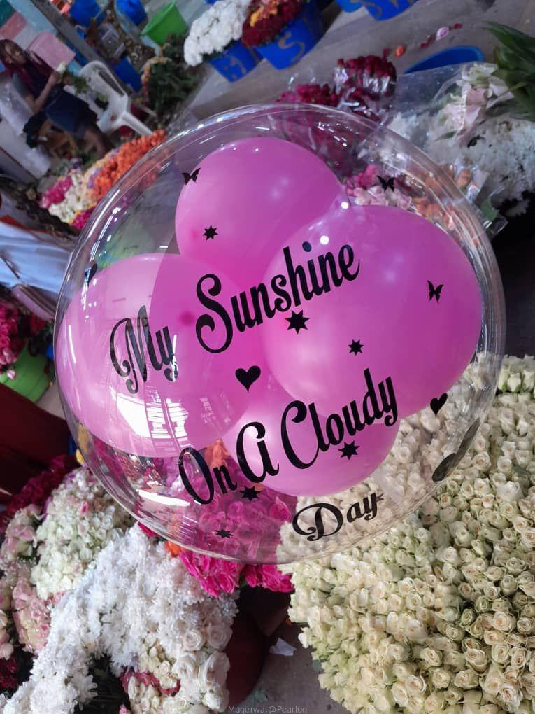Birthdays balloons flowers cakes flowers white