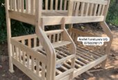 Bending double decker bunk bed