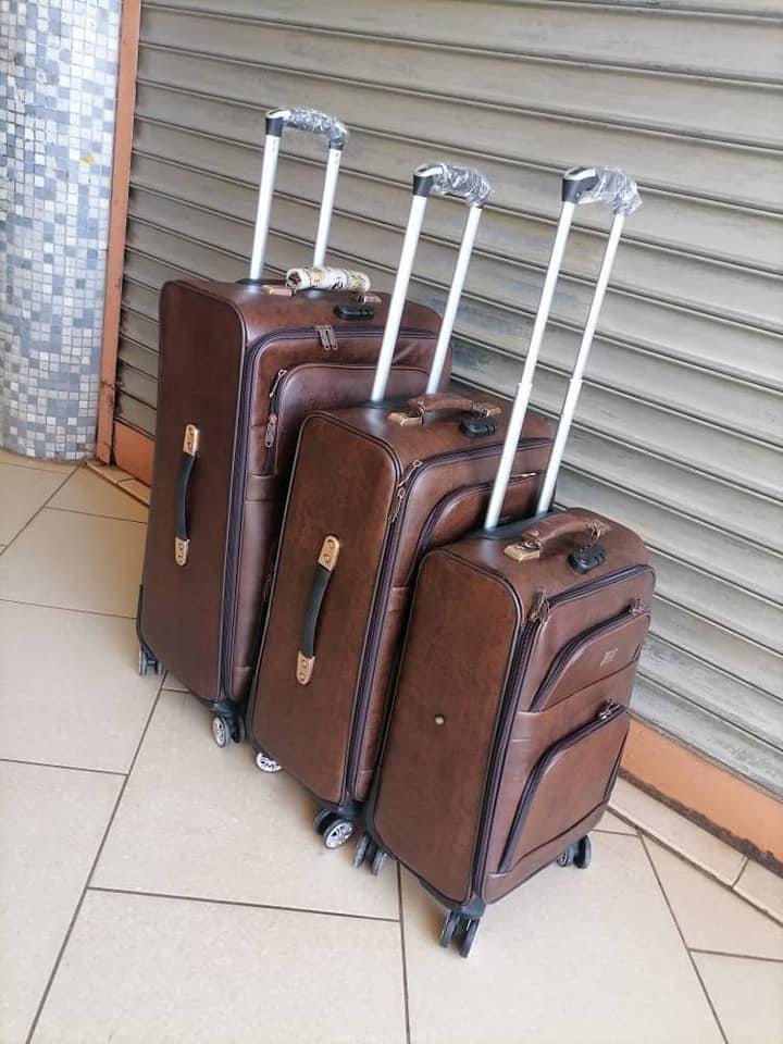 Leather suitcase