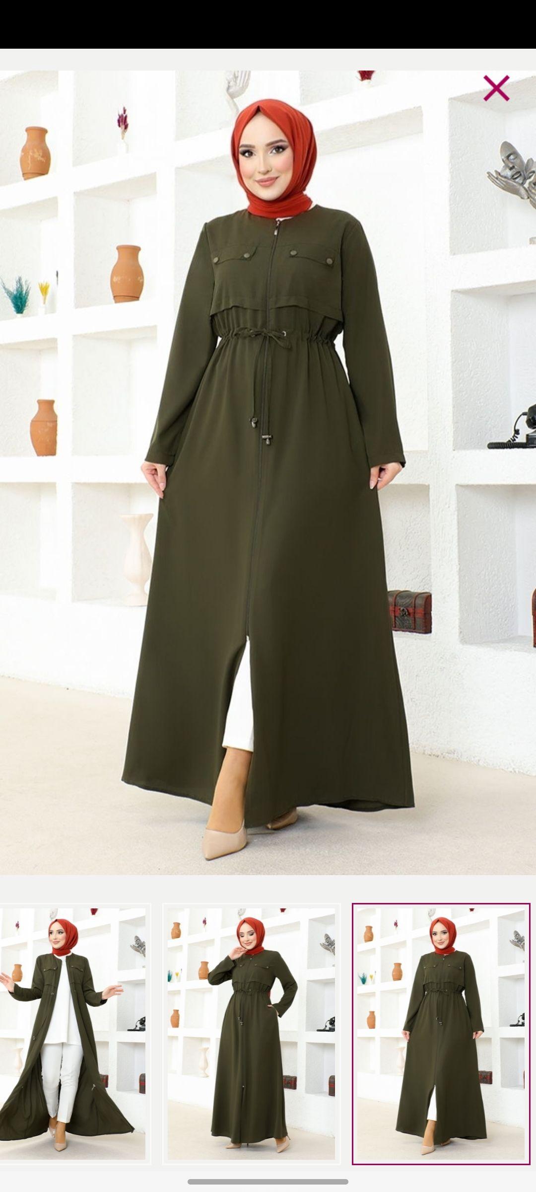 FRONT ZIPPER HIJABS WITH WAIST WRAP
