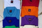 Collar and round neck t-shirt