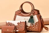 3 piece leather lady bags
