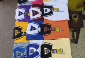 Collar and round neck t-shirt