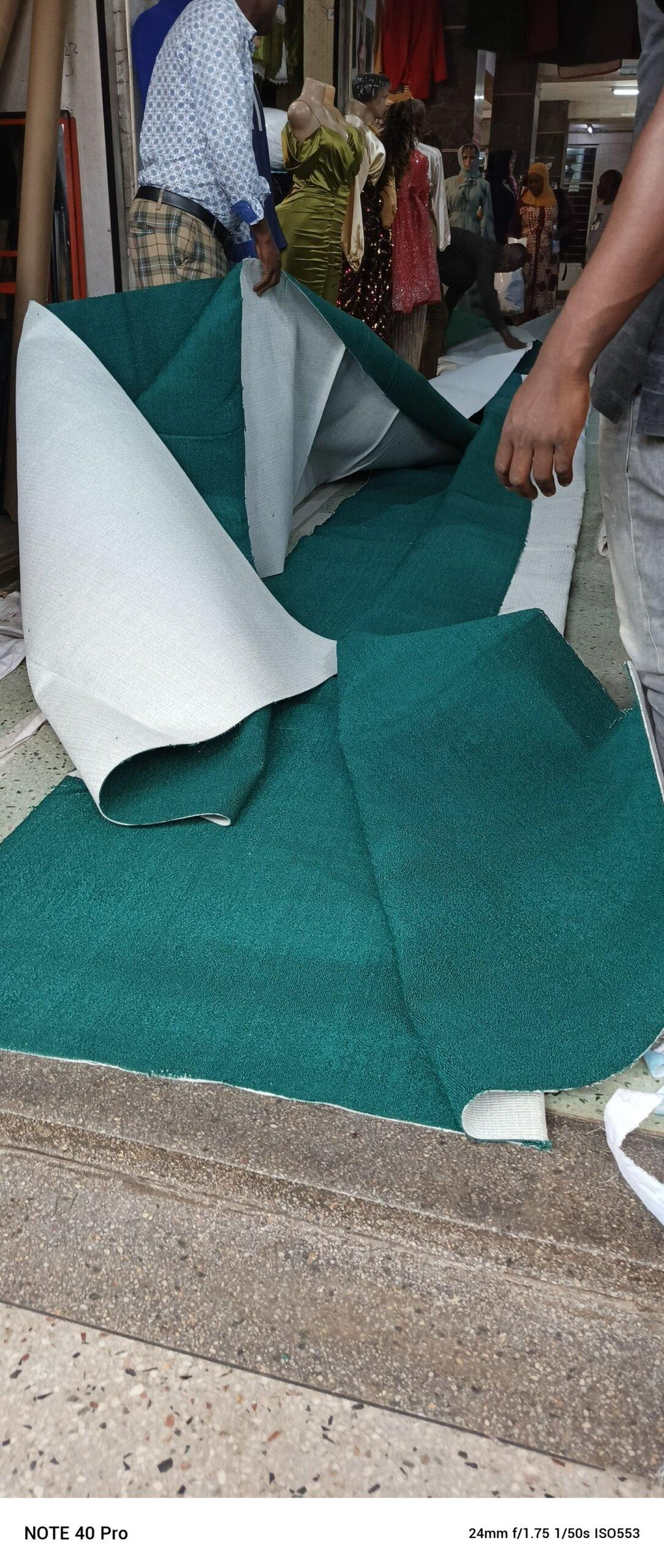 Green Woolen carpet