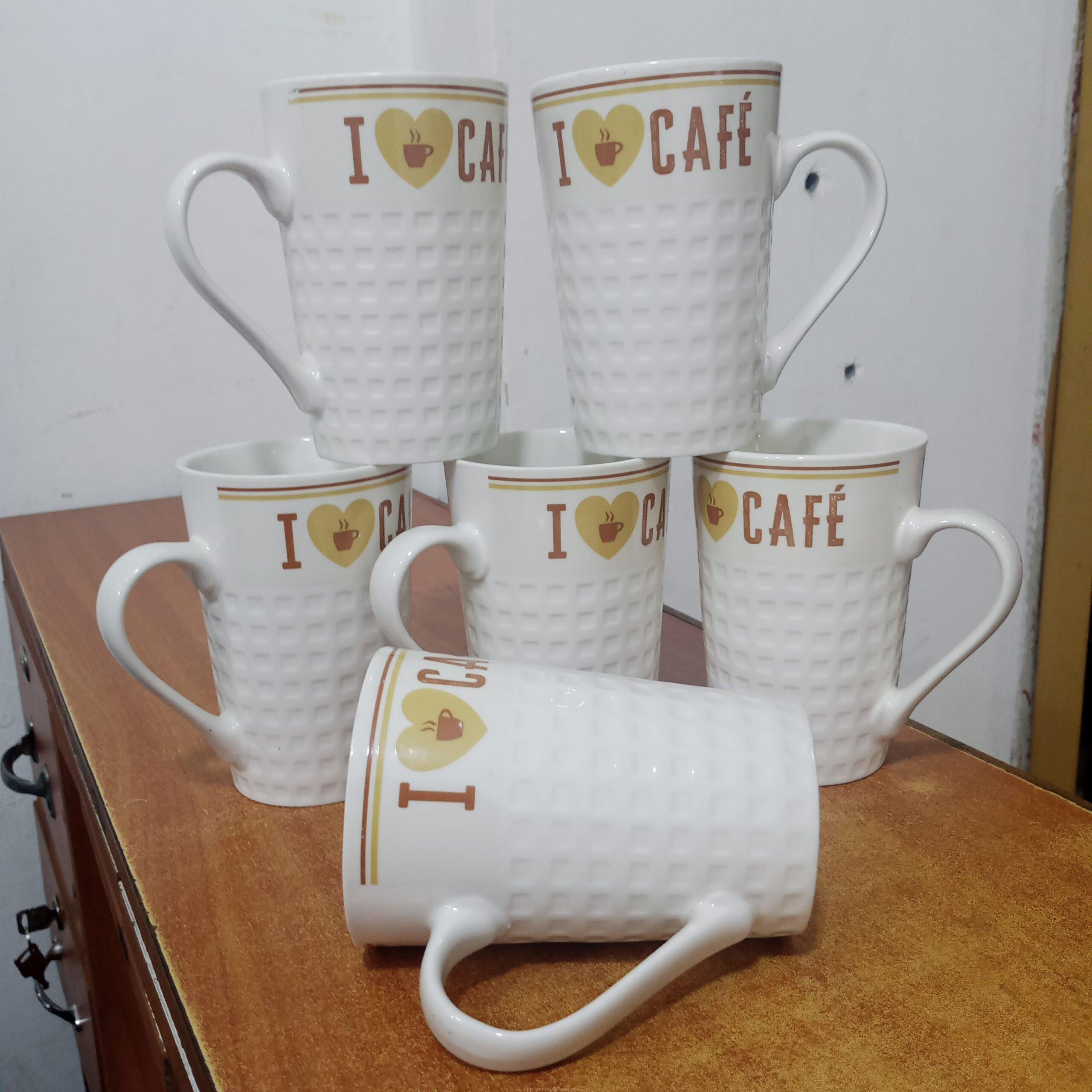 Coffee mugs 6 cups.
