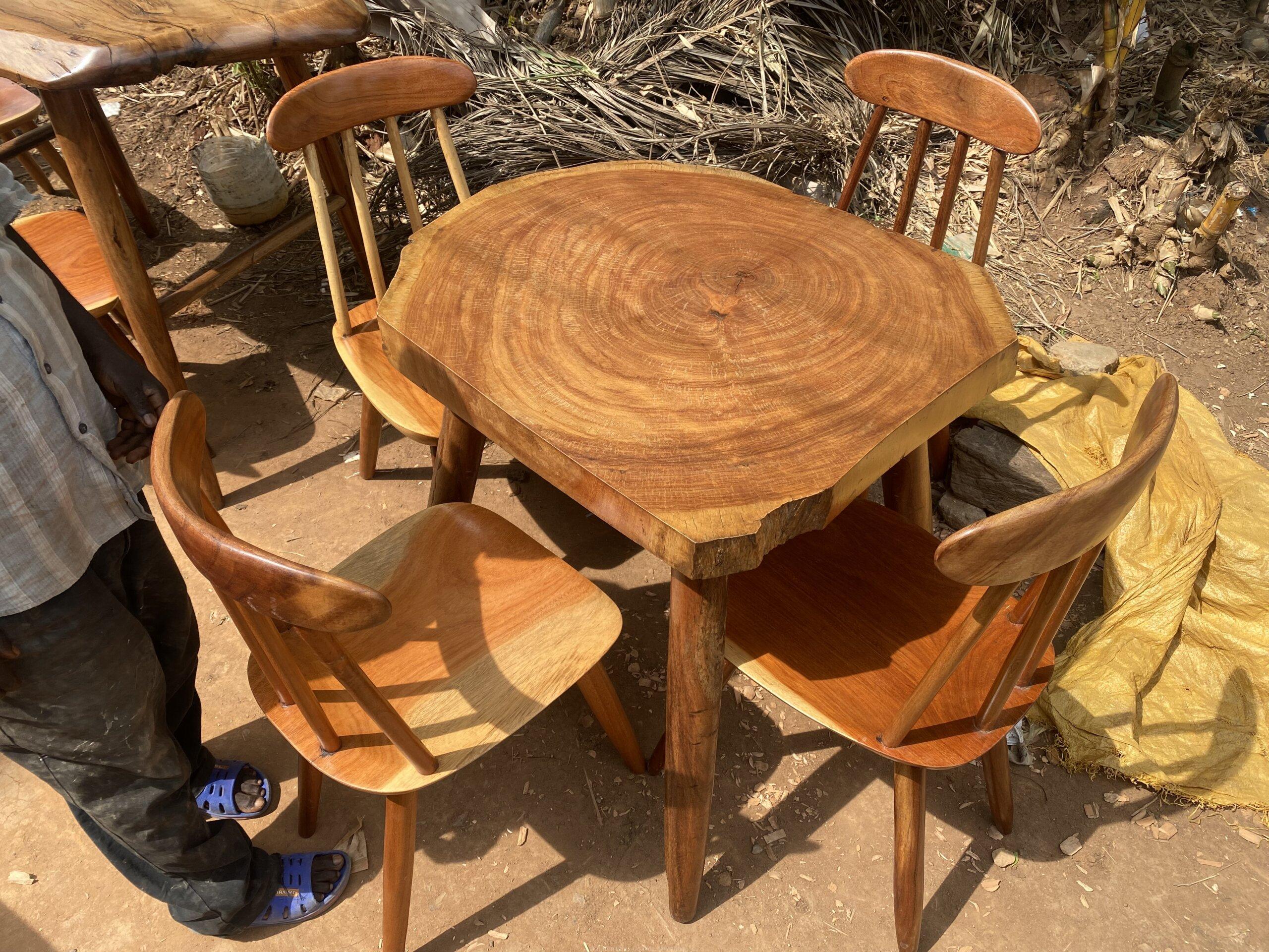 Solid afzelia dinning set/ dining set