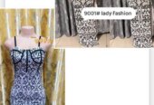 Beach wear ladies dress with a long slint