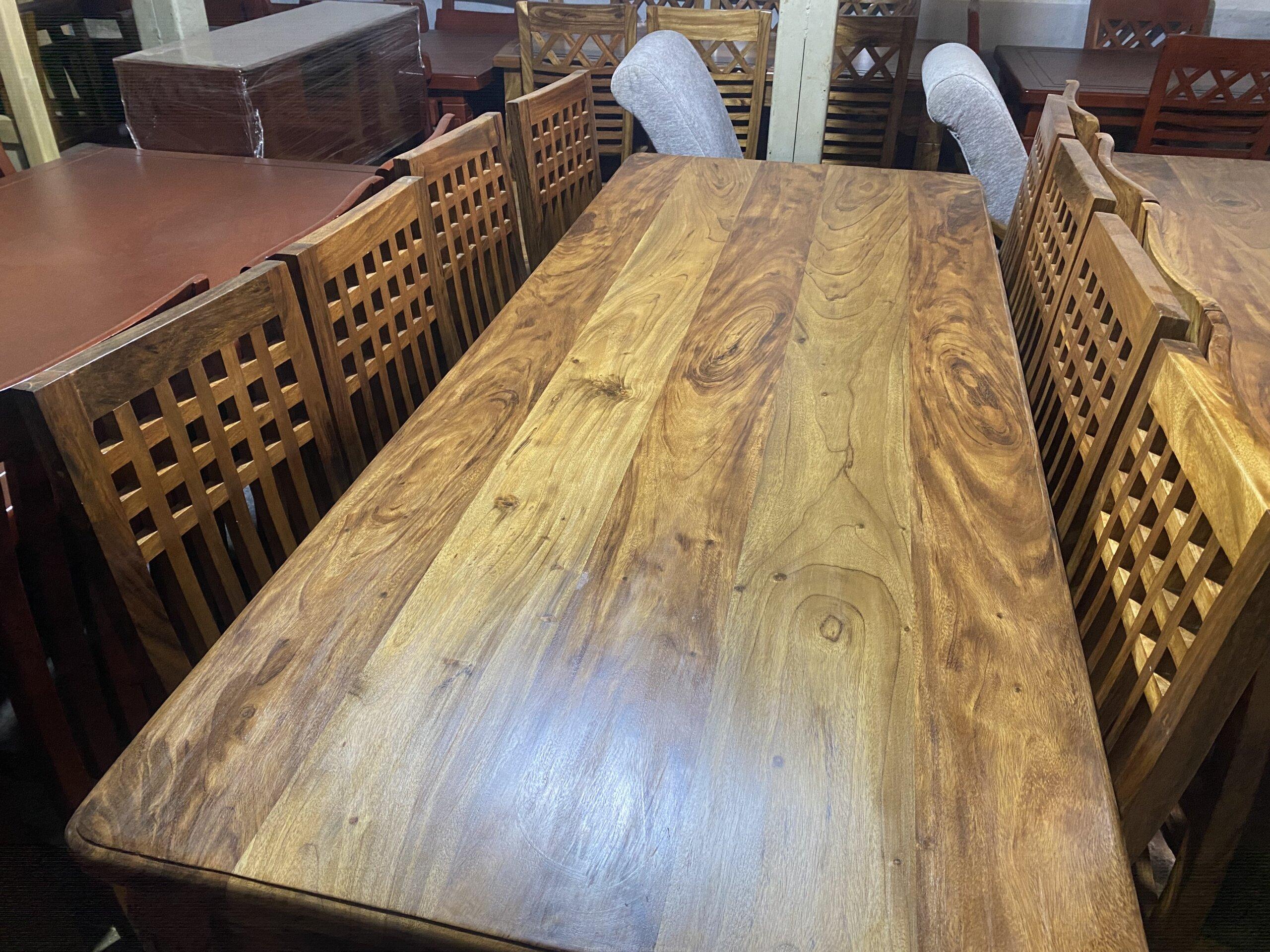 8 seater solid Mugavu dinning set/ dining table