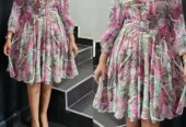 Round free Ladies office dress