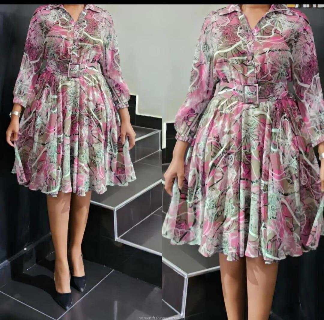 Round free Ladies office dress
