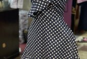Black and white short round dress
