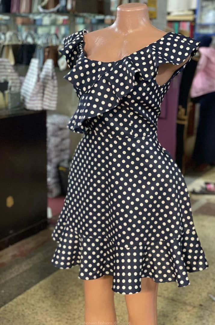 Black and white short round dress
